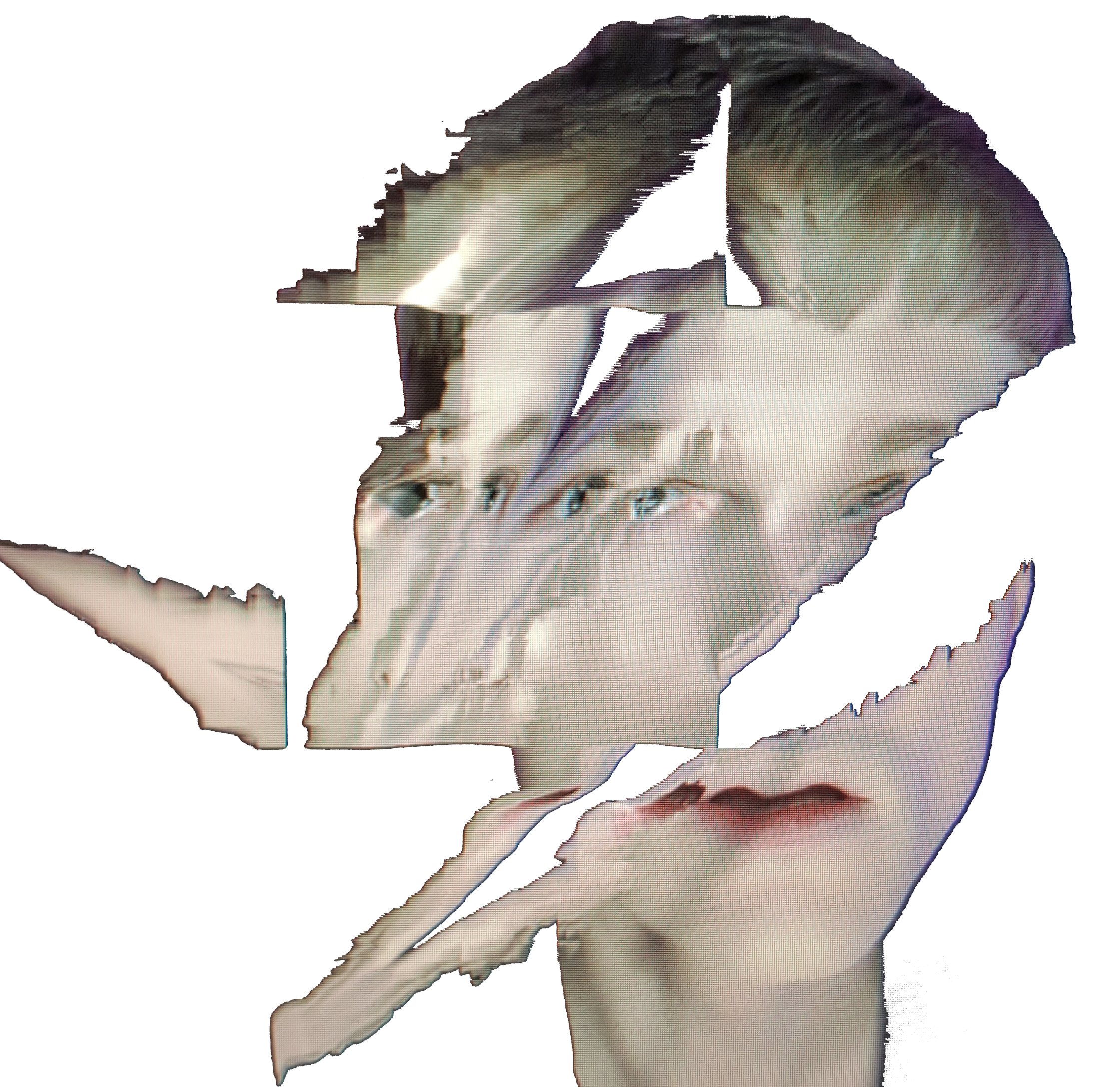 glitched portrait of evelin